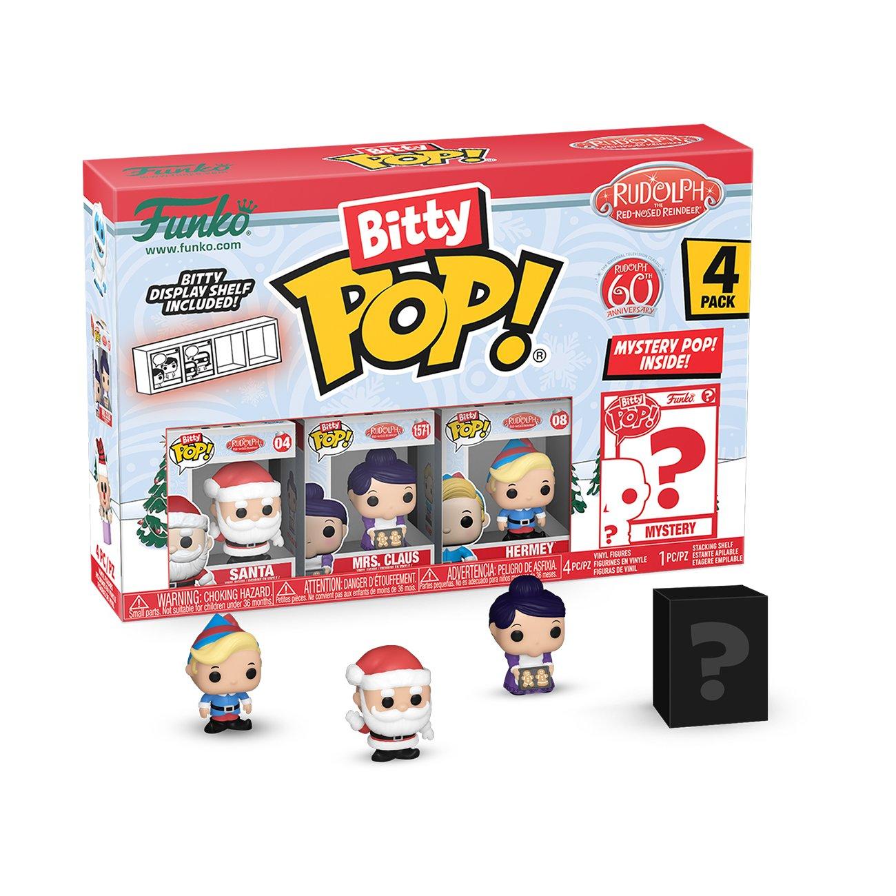 Funko Bitty Pop! Rudolph the Red Nosed Reindeer Santa and Friends Vinyl Figure Set, , hi-res