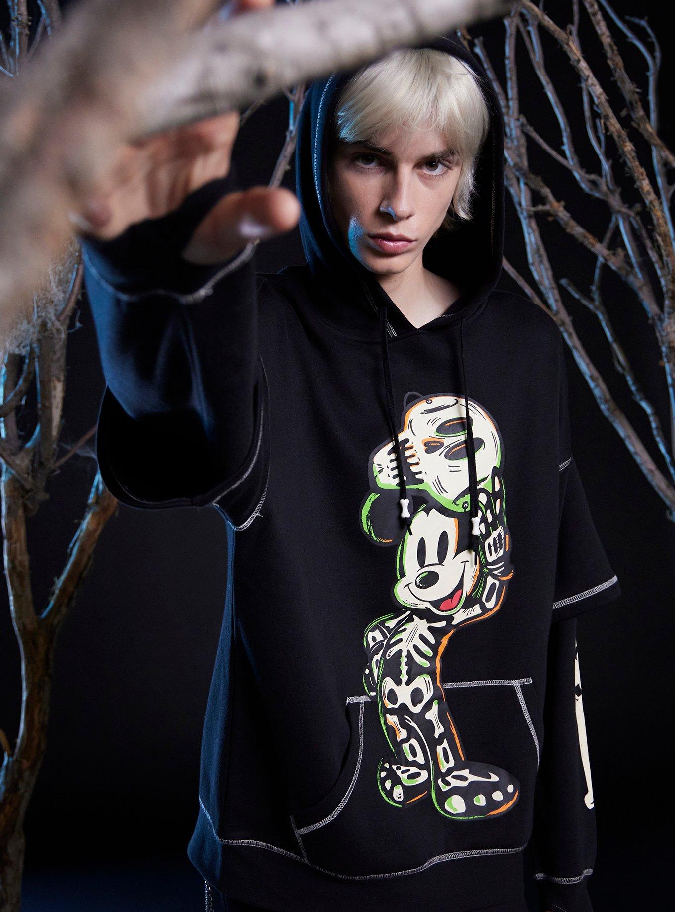 Our Universe Disney Halloween Mickey Mouse Skeleton Twofer Hoodie, MULTI, hi-res