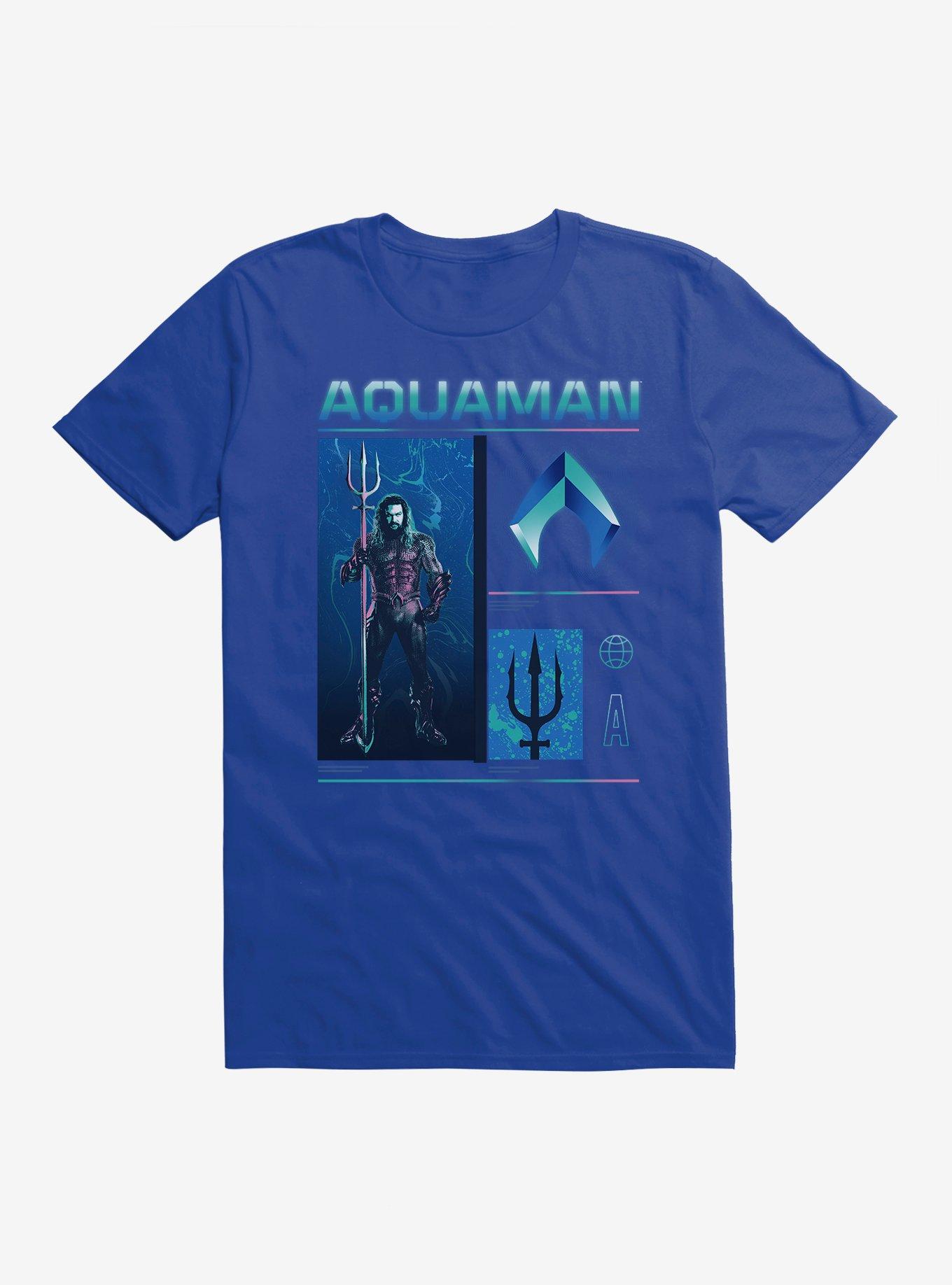 DC Comics Aquaman And The Lost Kingdom Symbols T-Shirt, ROYAL BLUE, hi-res