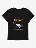 Casper Be Friendly Like Me Womens T-Shirt Plus Size, BLACK, hi-res