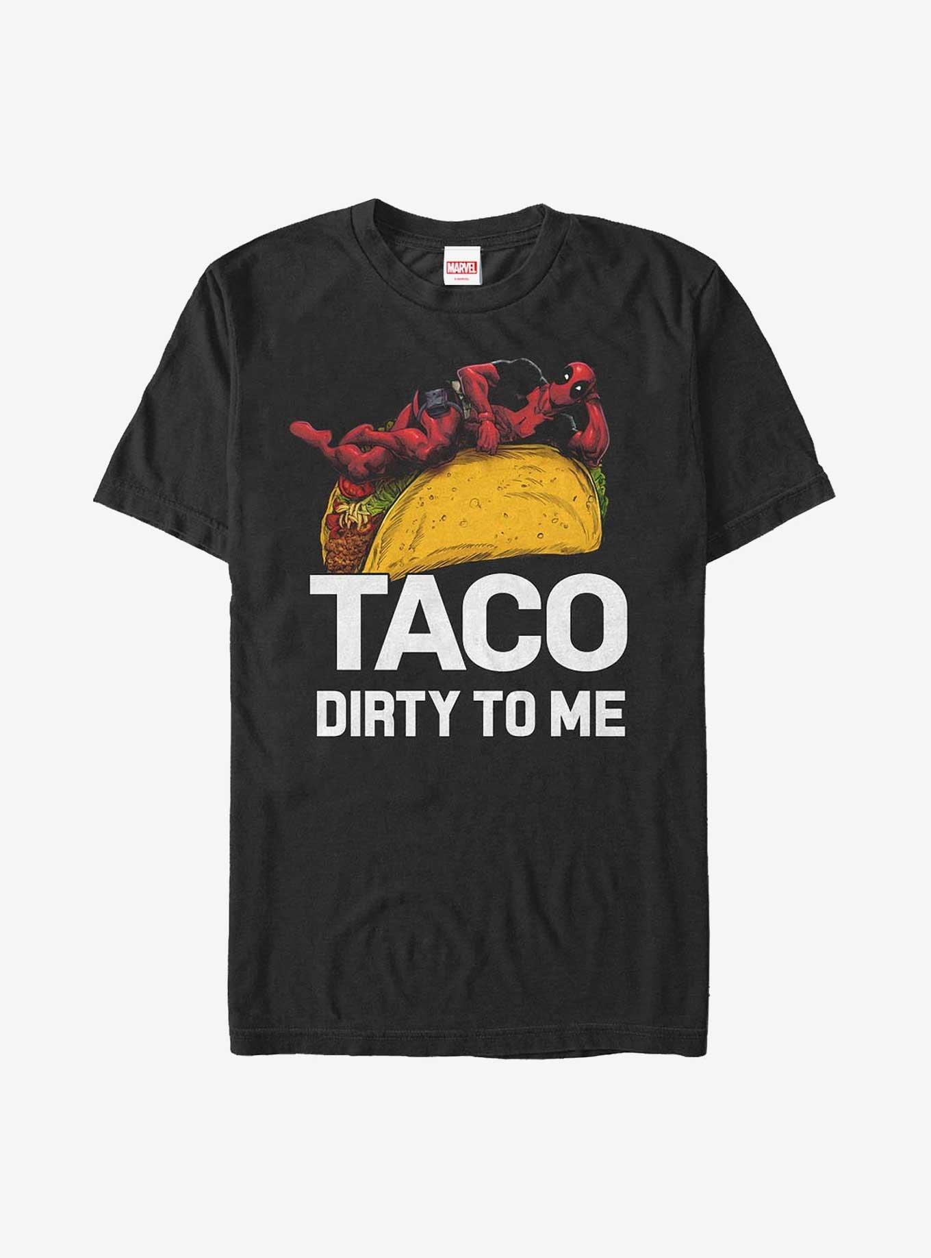 Marvel Deadpool Taco Dirty To Me Extra Soft T-Shirt, BLACK, hi-res