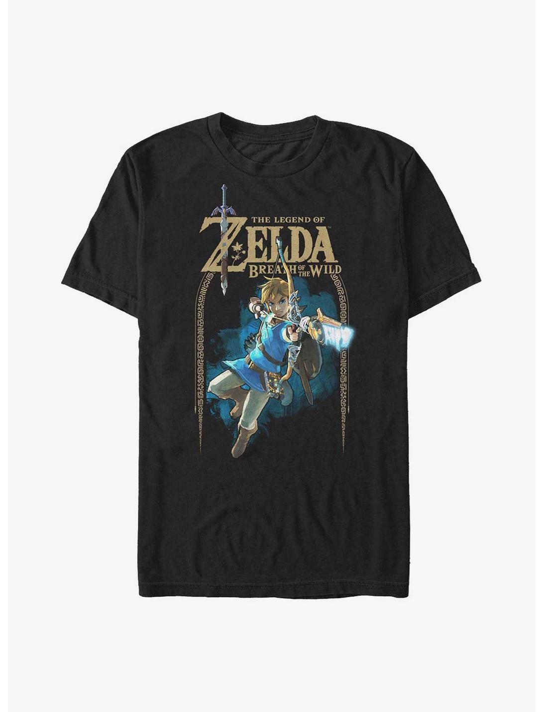 The Legend of Zelda Breath of the Wild Link Archer Extra Soft T-Shirt, BLACK, hi-res