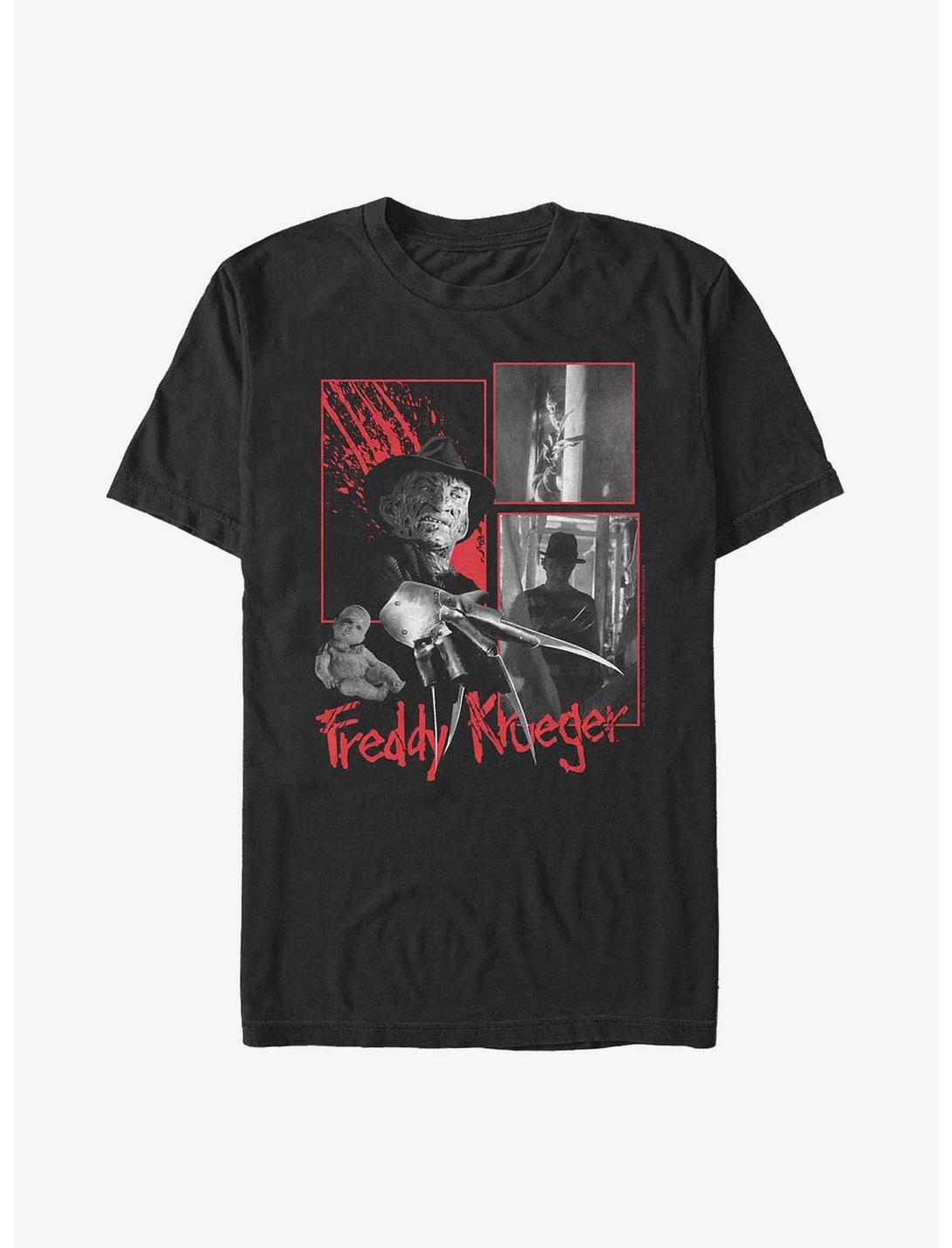 A Nightmare on Elm Street Freddy Krueger Collage Extra Soft T-Shirt, BLACK, hi-res