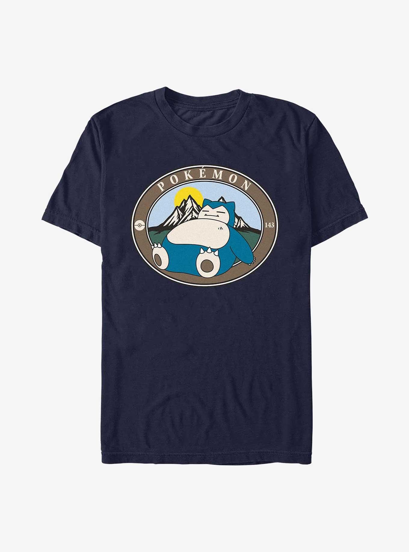 Pokemon Sleepy Snorlax Extra Soft T-Shirt, NAVY, hi-res