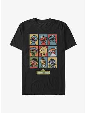 Sesame Street Puppets Grid Extra Soft T-Shirt, , hi-res