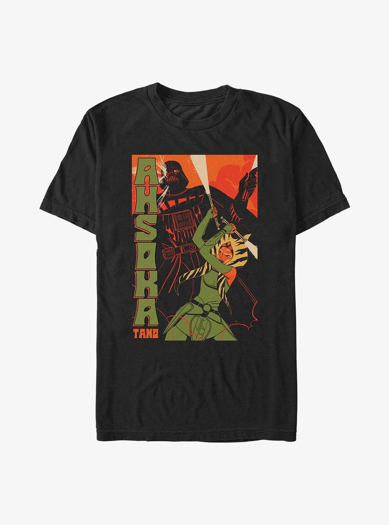 Star Wars Ahsoka and Darth Vader Poster Extra Soft T-Shirt, , hi-res