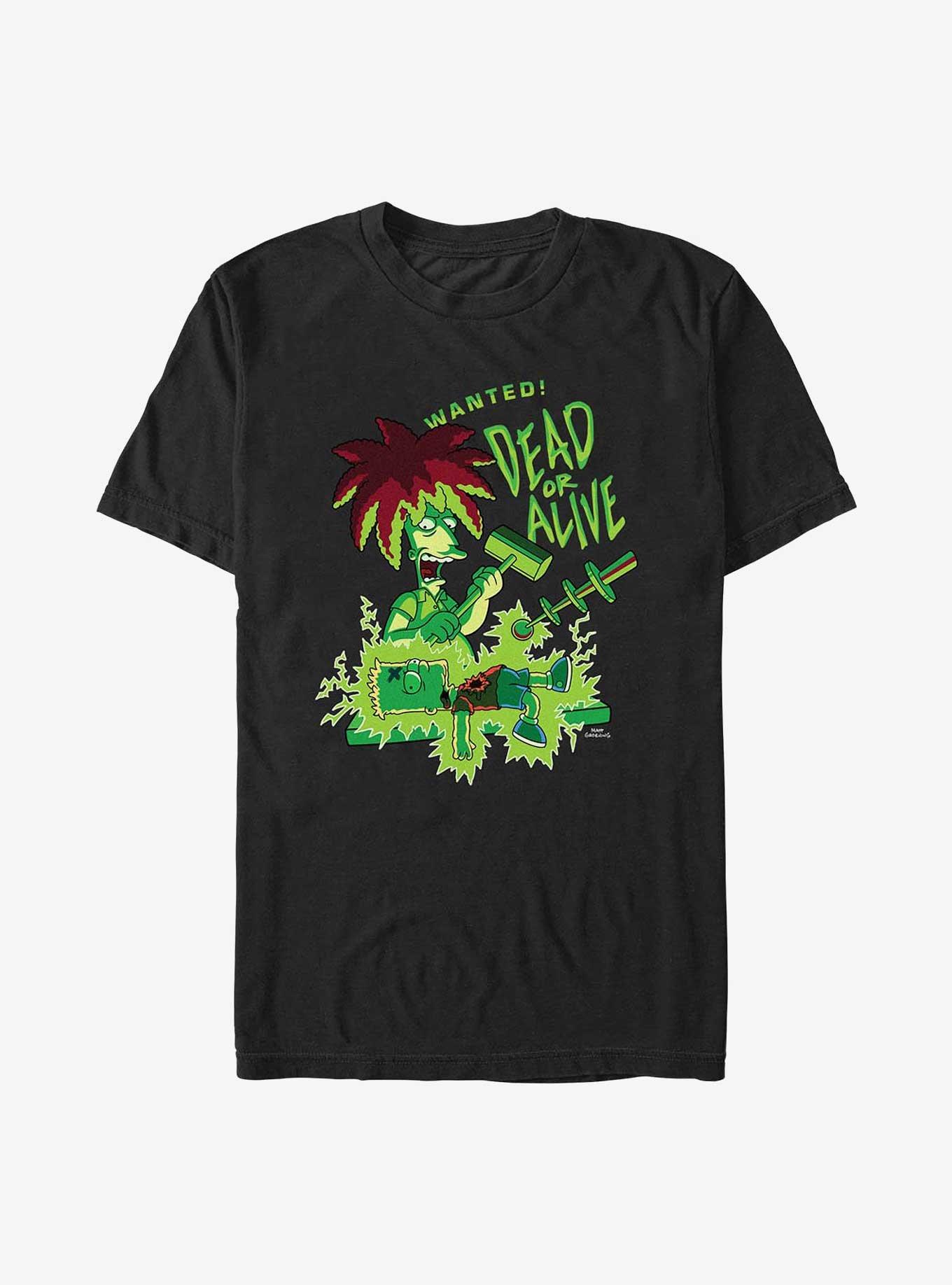 The Simpsons Bart Wanted Dead Or Alive Heavyweight T-Shirt