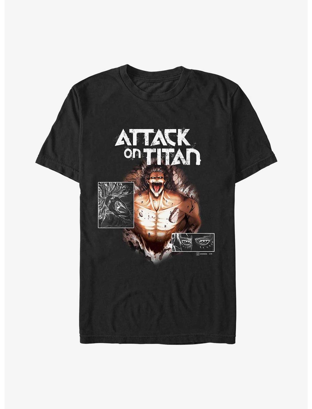 Attack on Titan Attack Titan Extra Soft T-Shirt, BLACK, hi-res
