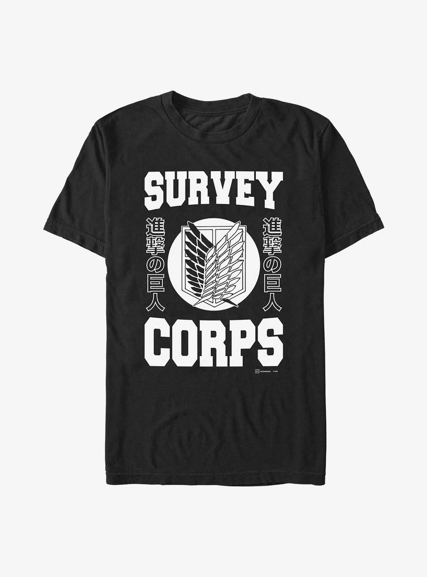 Attack on Titan Scout Regiment Jersey Extra Soft T-Shirt, BLACK, hi-res