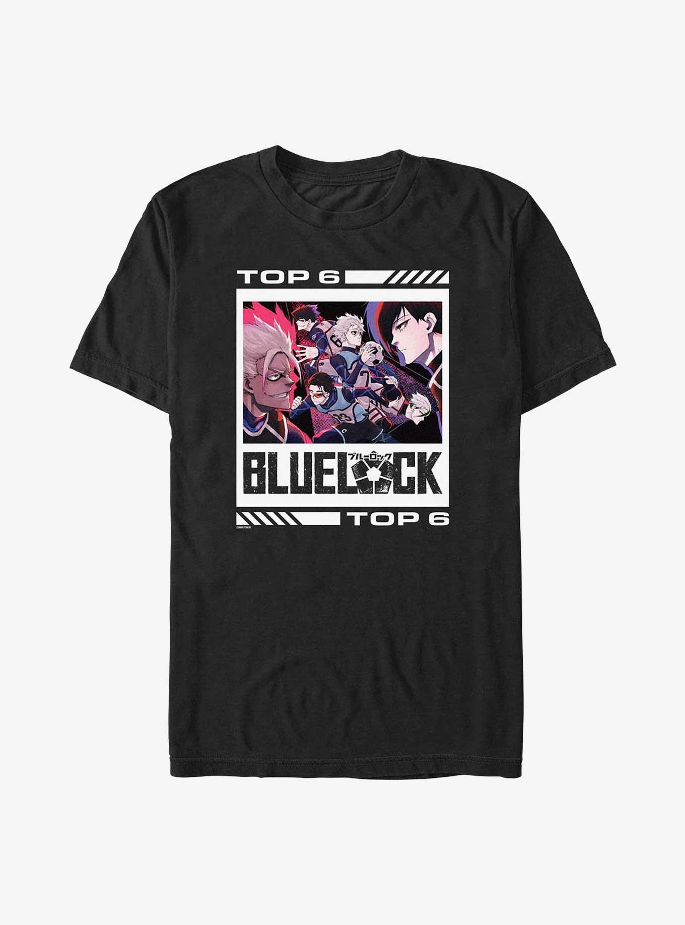 Blue Lock Top 6 Players Extra Soft T-Shirt, BLACK, hi-res