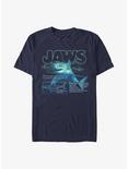 Jaws Shark Blueprint Extra Soft T-Shirt, NAVY, hi-res