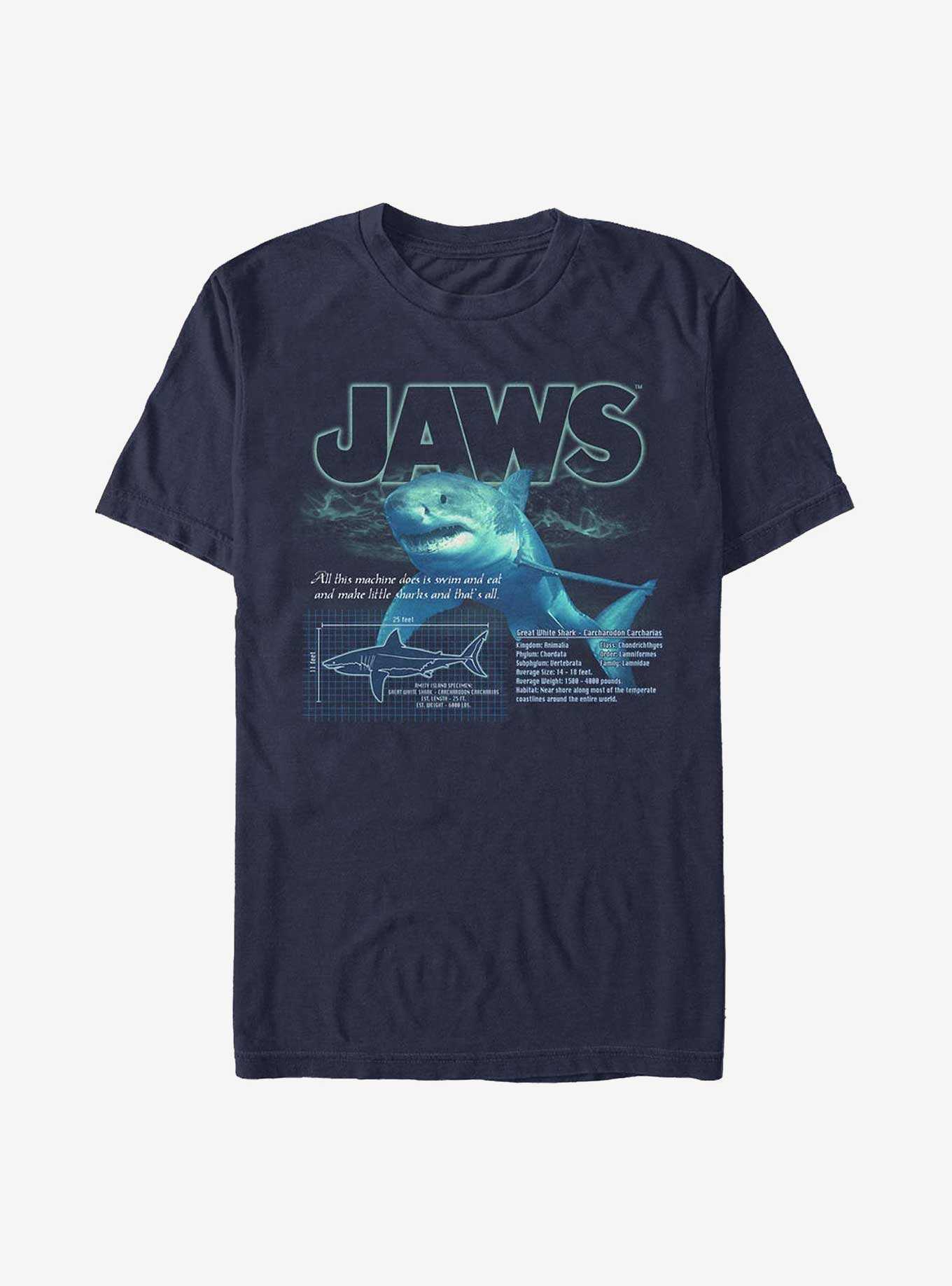 Jaws Shark Blueprint Extra Soft T-Shirt, , hi-res
