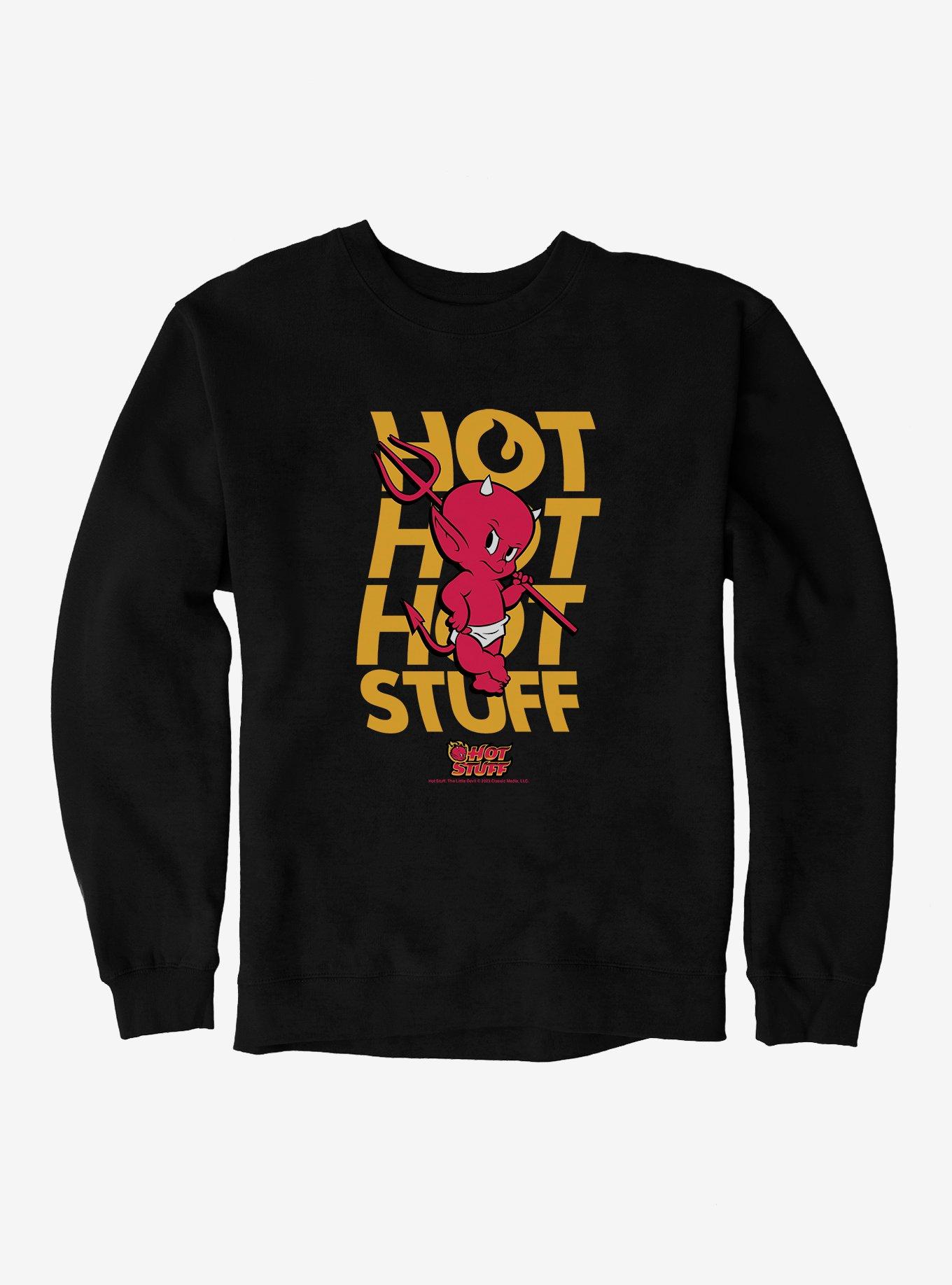 Hot Stuff The Little Devil Pose Sweatshirt, BLACK, hi-res