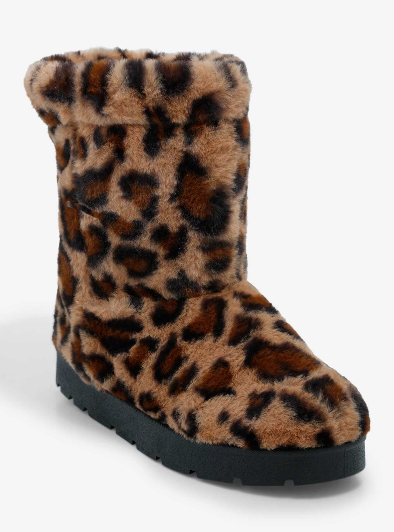 Yoki Holland Cheetah Fuzzy Boots, , hi-res
