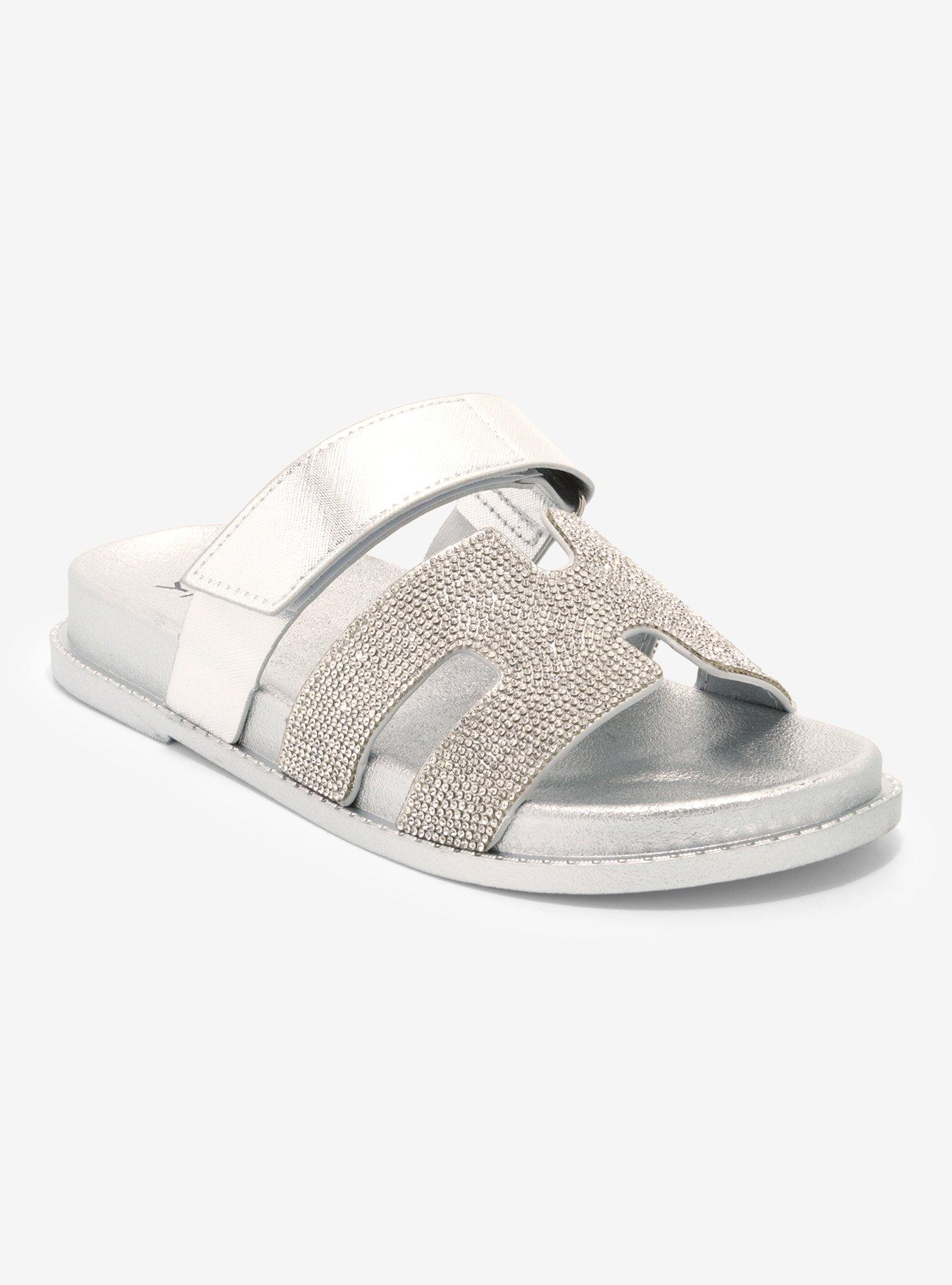 Silver store bling slides