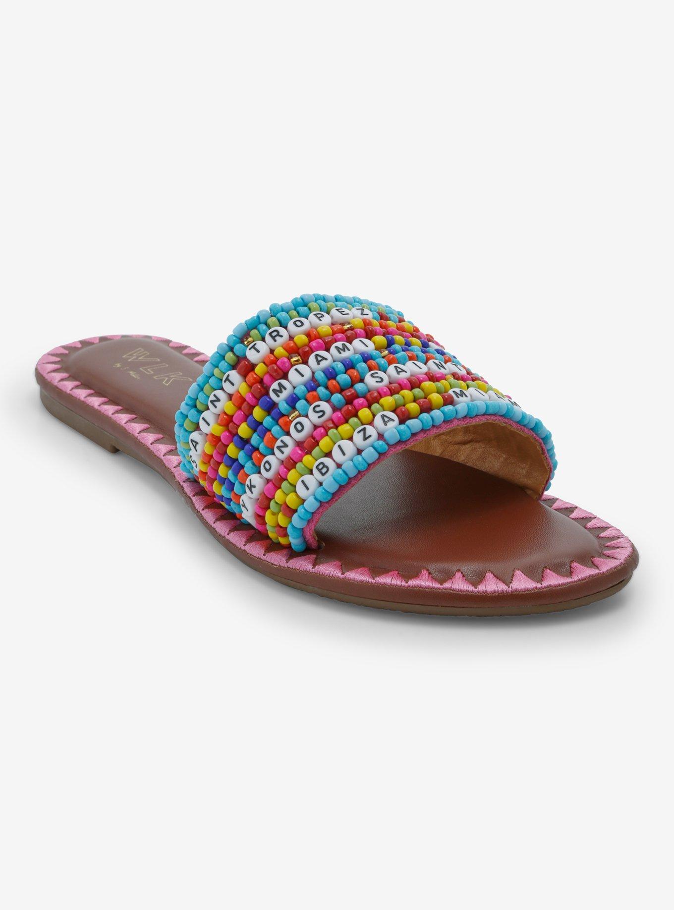 WLK By S. Miller Vacation Beaded Sandals, MULTI, hi-res