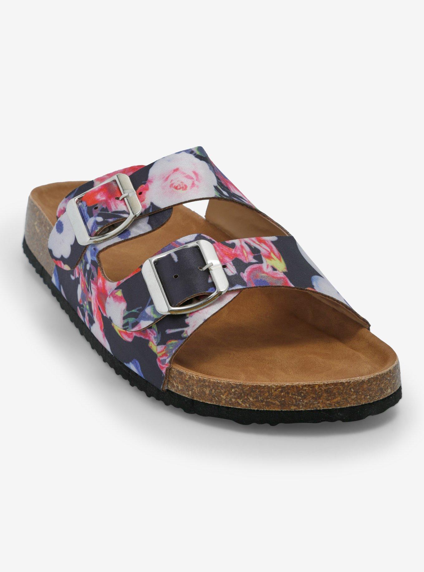 Yoki Floral Buckle Sandals, MULTI, hi-res