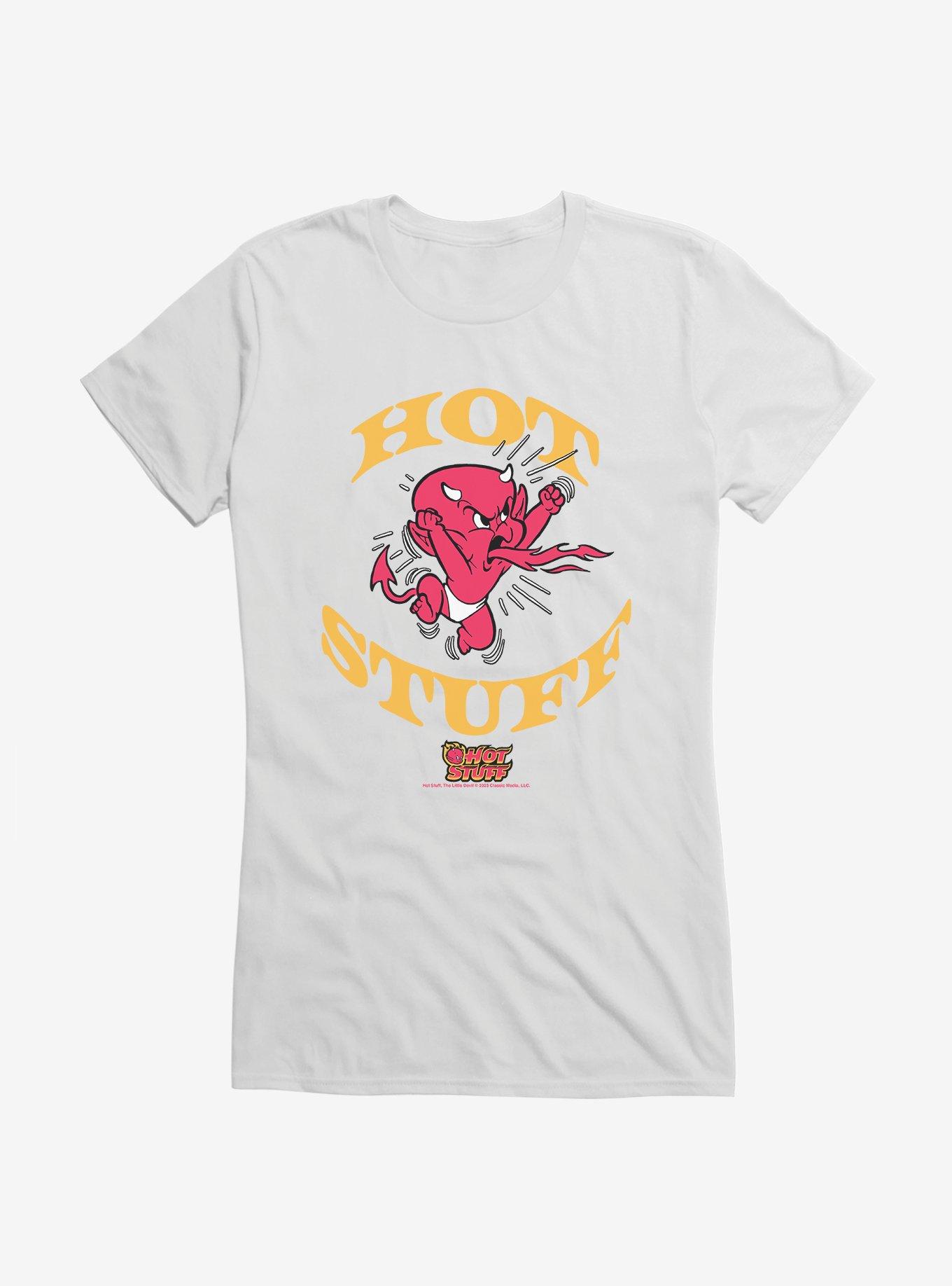 Hot Stuff The Little Devil Spitting Out Fire Girls T-Shirt