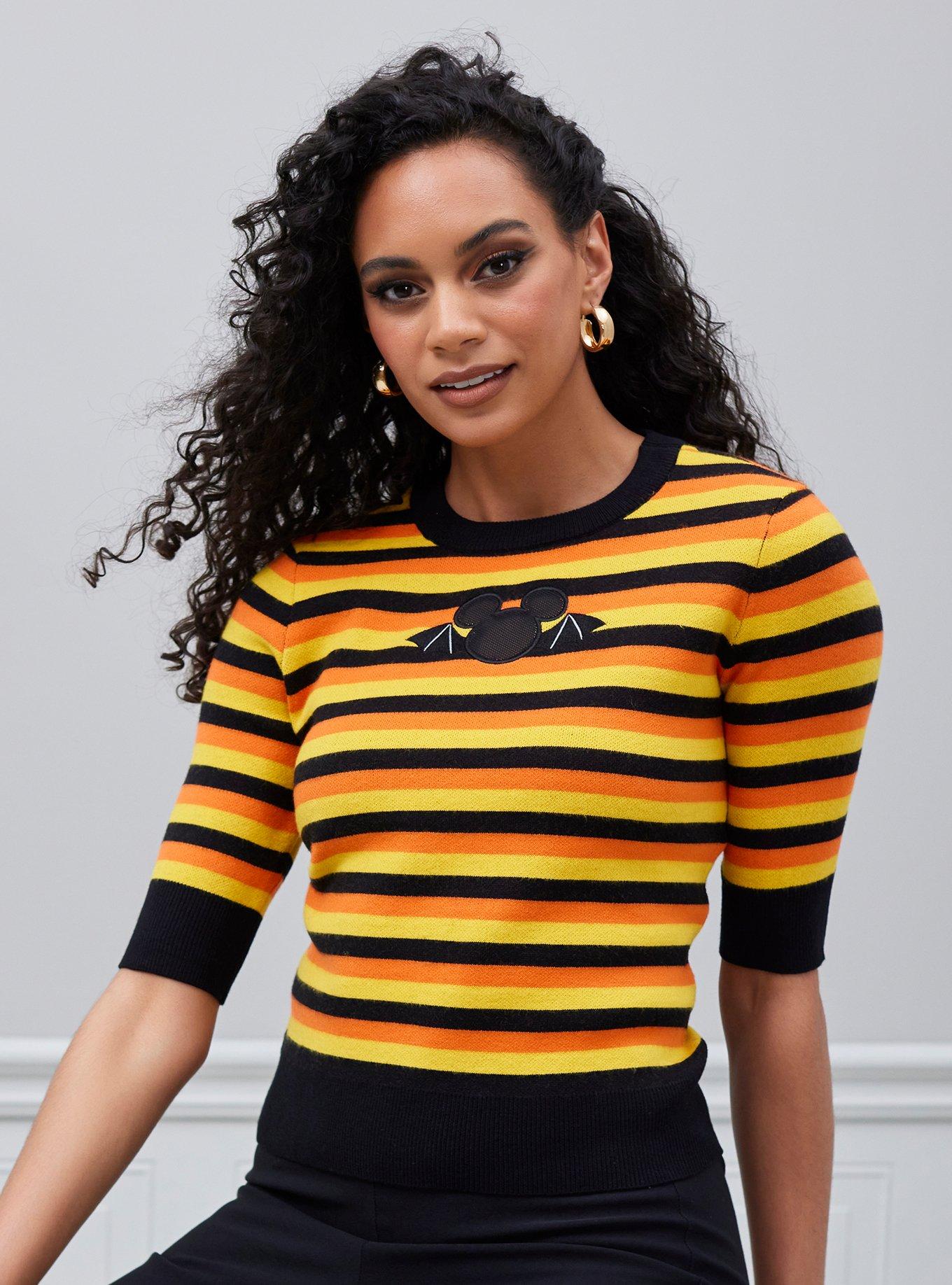 Her Universe Disney Halloween Stripe Retro Knit Top Her Universe Exclusive, , hi-res