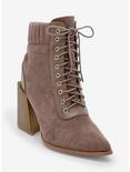Yoki Beige Lace-Up Suede Ankle Boots, MULTI, hi-res