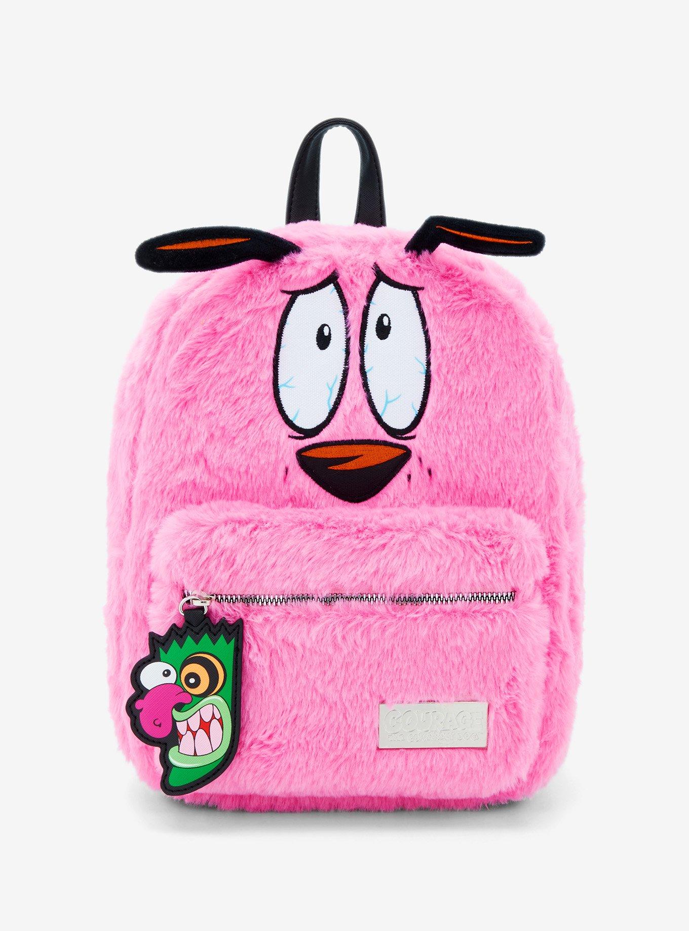 Courage The Cowardly Dog Fuzzy Mini Backpack 