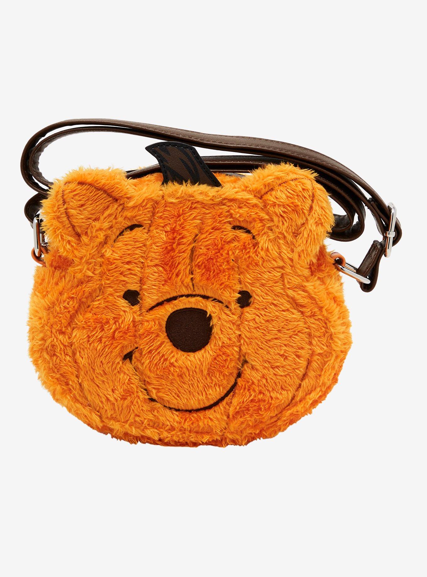 Loungefly Disney Winnie The Pooh Pumpkin Fuzzy Crossbody Bag, , hi-res