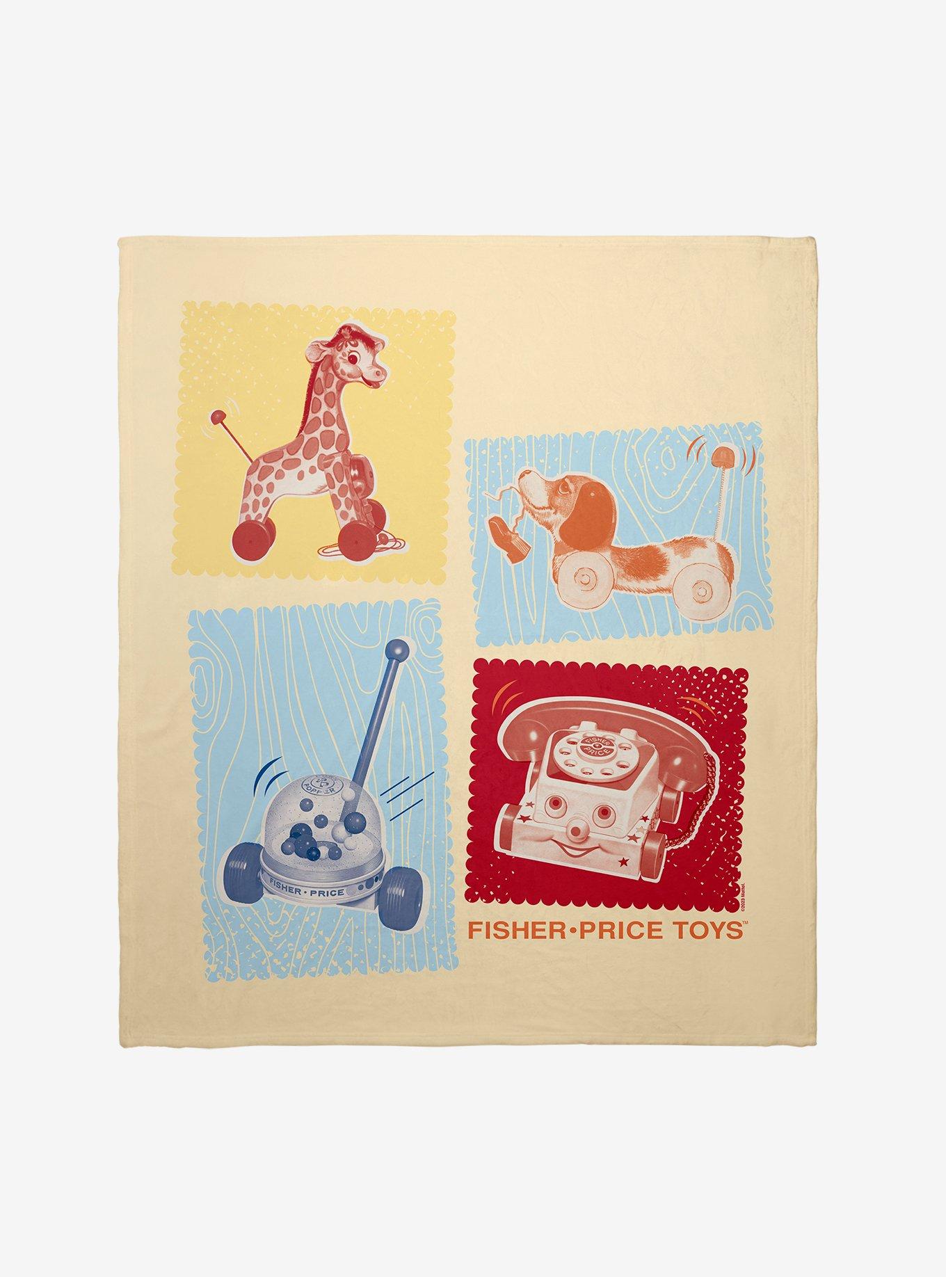 Fisher Price Toy Stamps Throw Blanket, , hi-res
