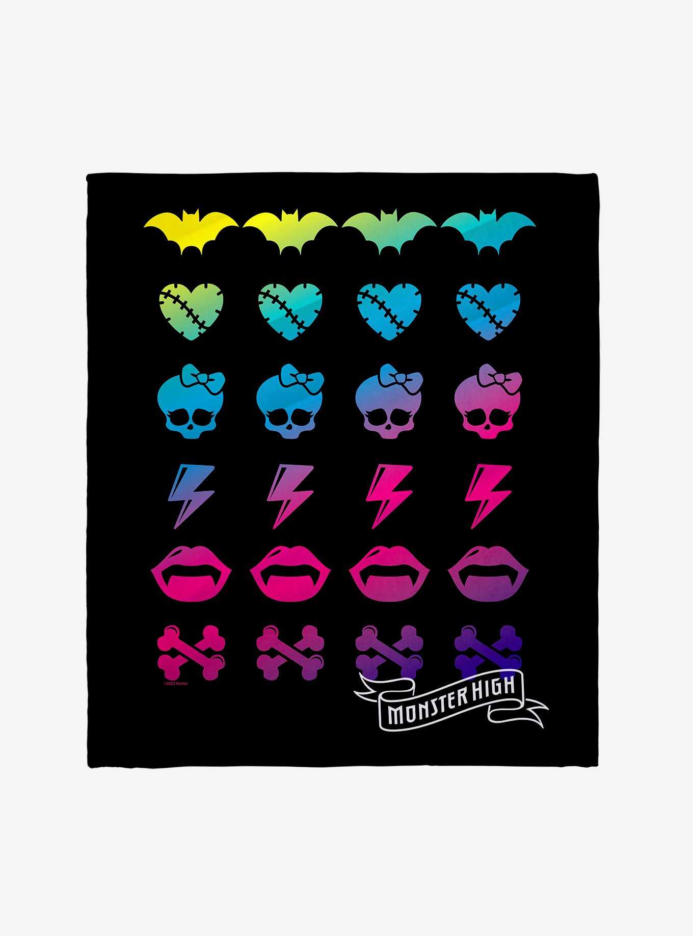 Monster High Icons Gradient Throw Blanket, , hi-res