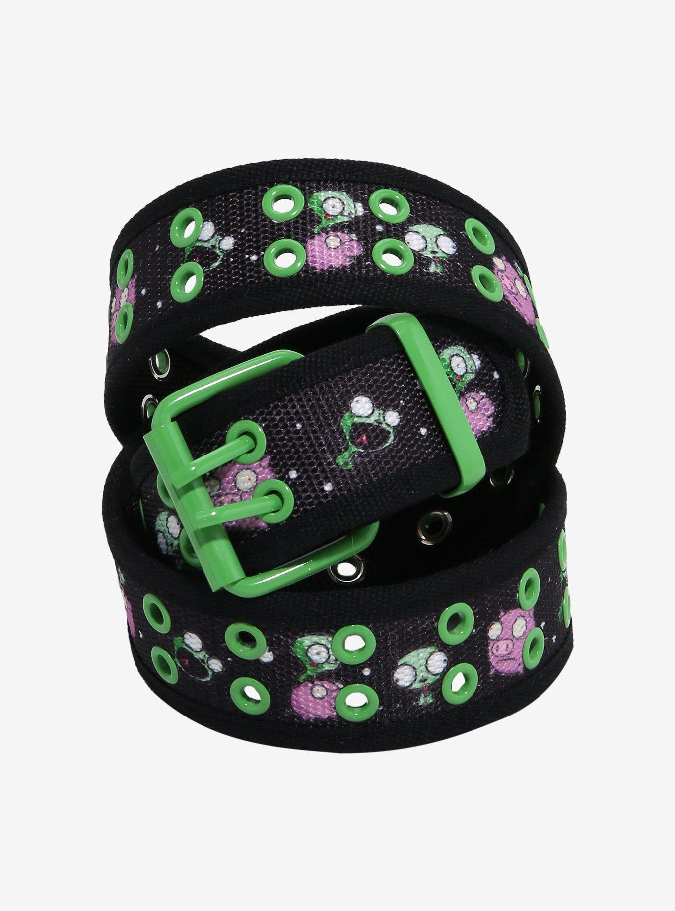 Invader Zim GIR & Pig Grommet Canvas Belt 