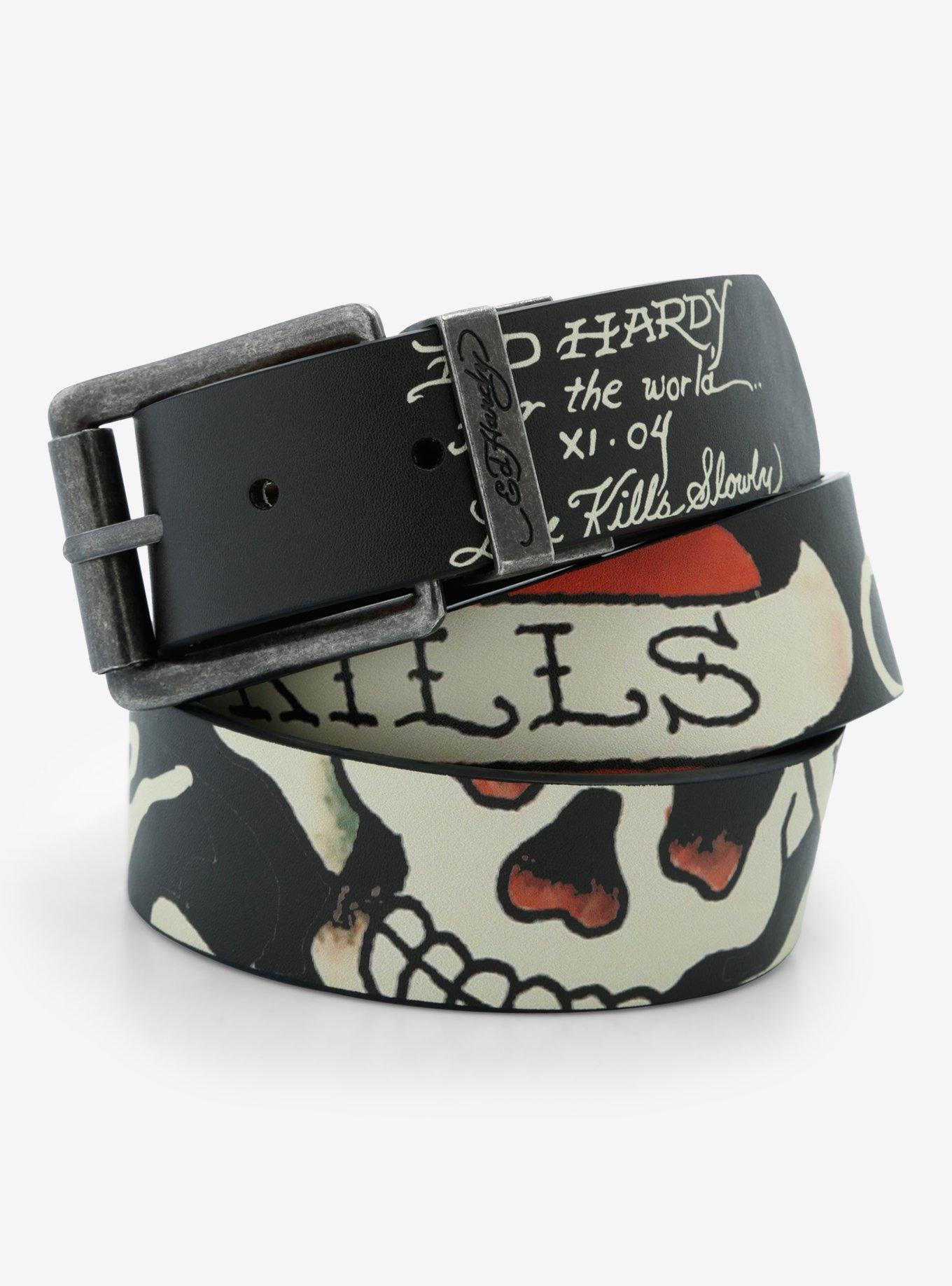 Ed Hardy Tattoo Skull Belt