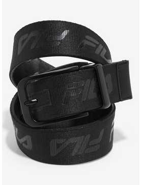 FILA Black Fabric Buckle Belt, , hi-res