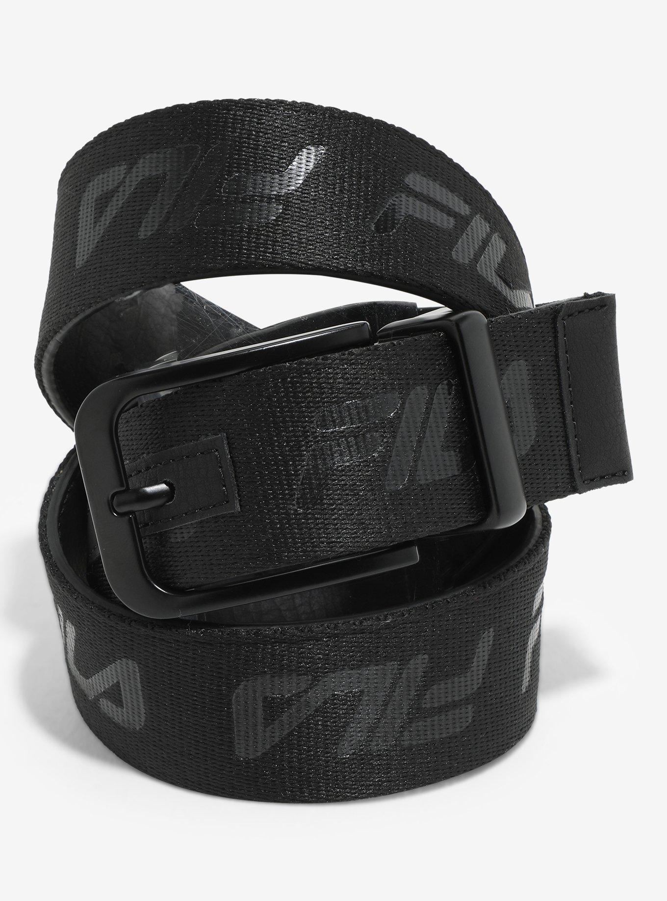 FILA Black Fabric Buckle Belt, , hi-res