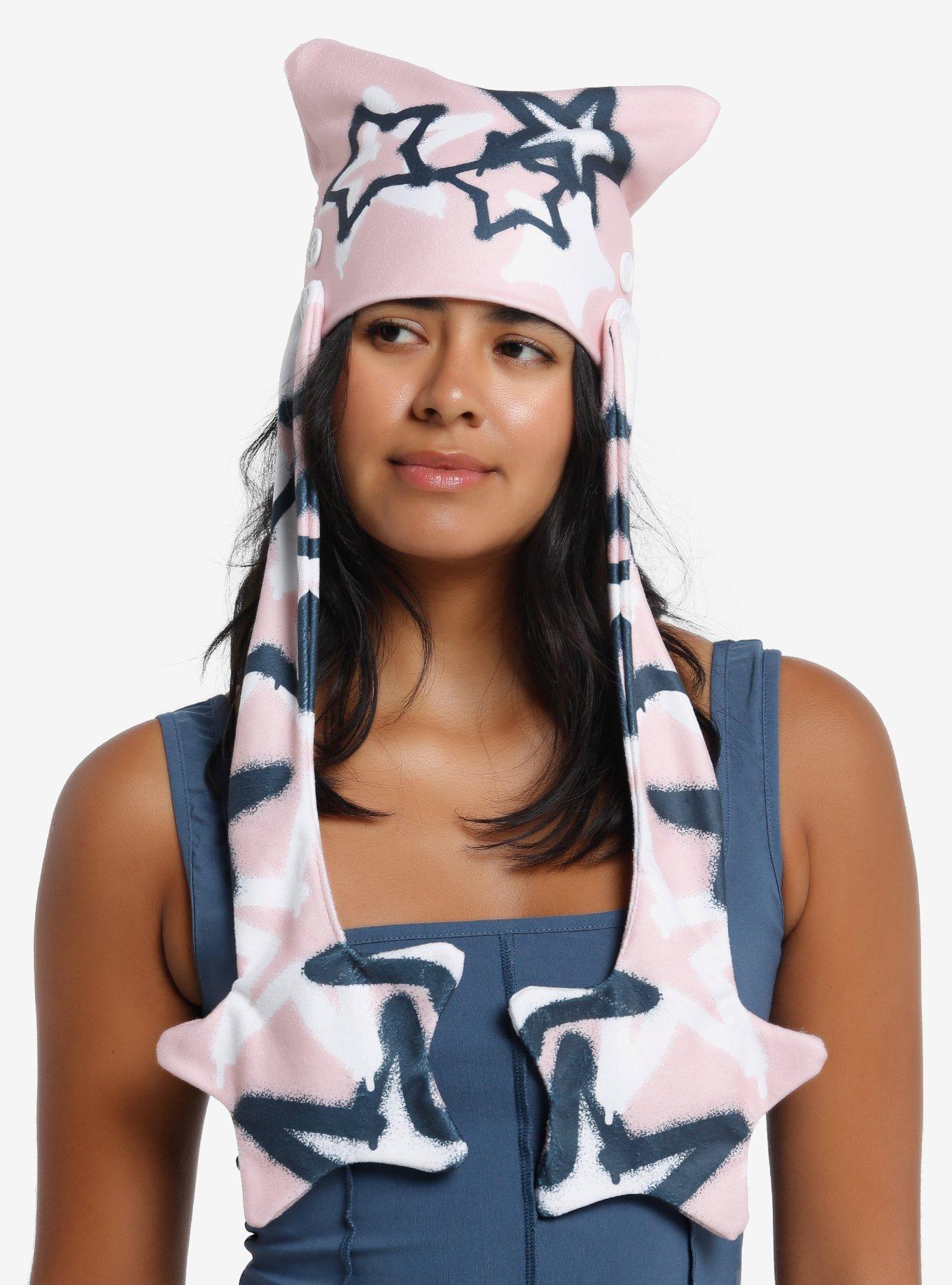 Graffiti Star Detachable Tassel Beanie, , hi-res