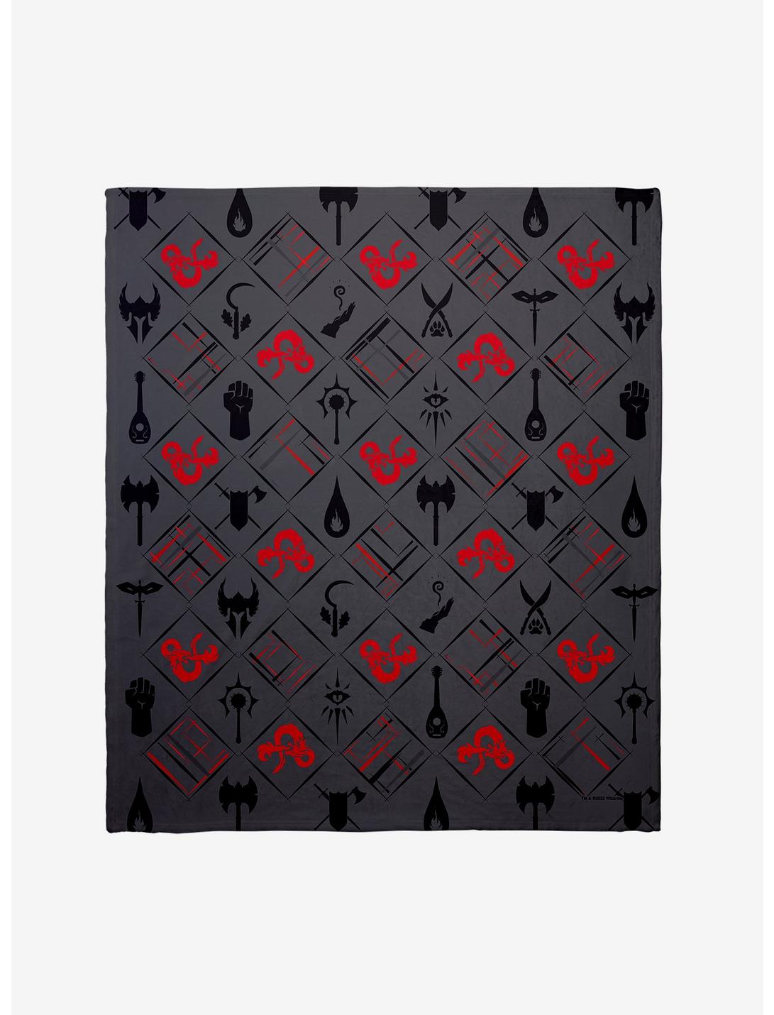 Dungeons & Dragons Classes Pattern Throw Blanket, , hi-res