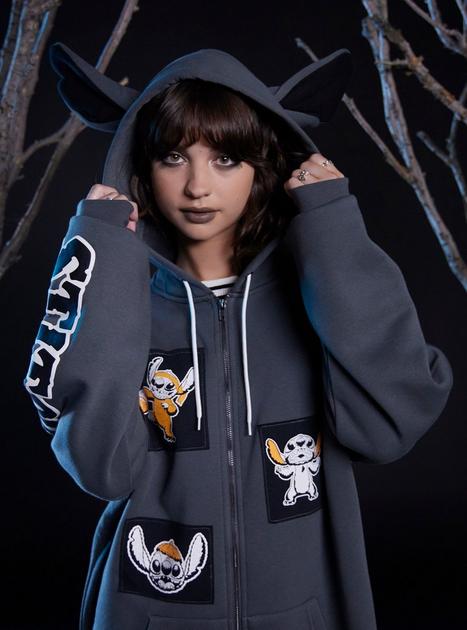 Her Universe Disney Halloween Stitch Girls Oversized Hoodie Hot