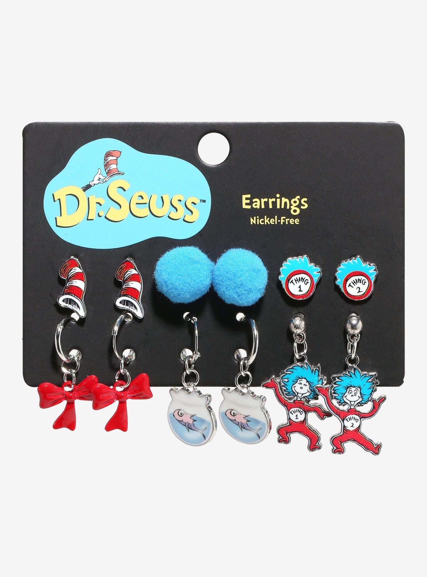 Dr. Seuss The Cat In The Hat Earring Set, , hi-res