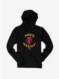 Hot Stuff The Little Devil Spitting Out Fire Hoodie, BLACK, hi-res
