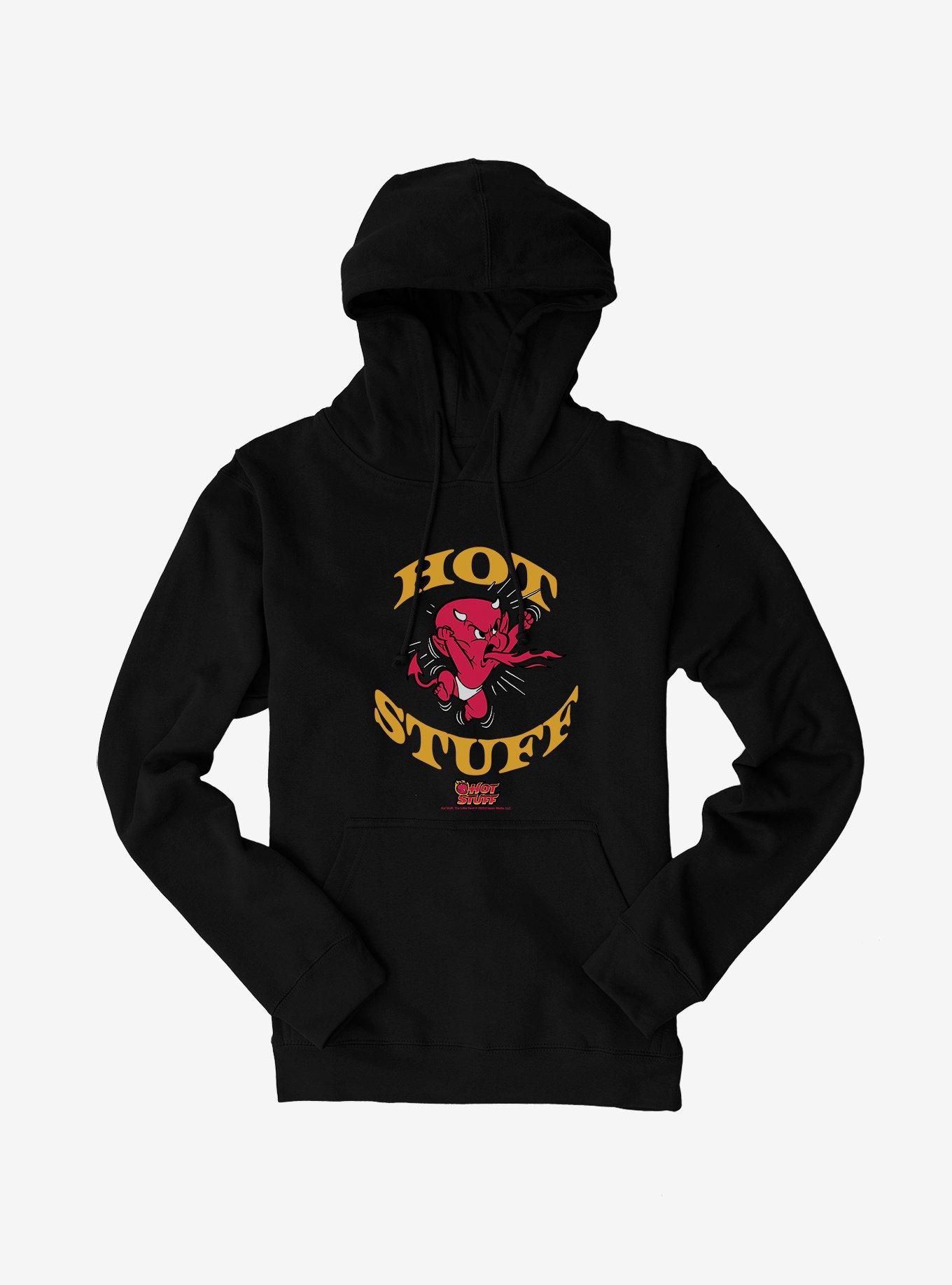 Hot Stuff The Little Devil Spitting Out Fire Hoodie - BLACK | Hot Topic