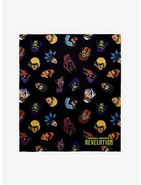 Masters of the Universe Character Faces Throw Blanket, , hi-res