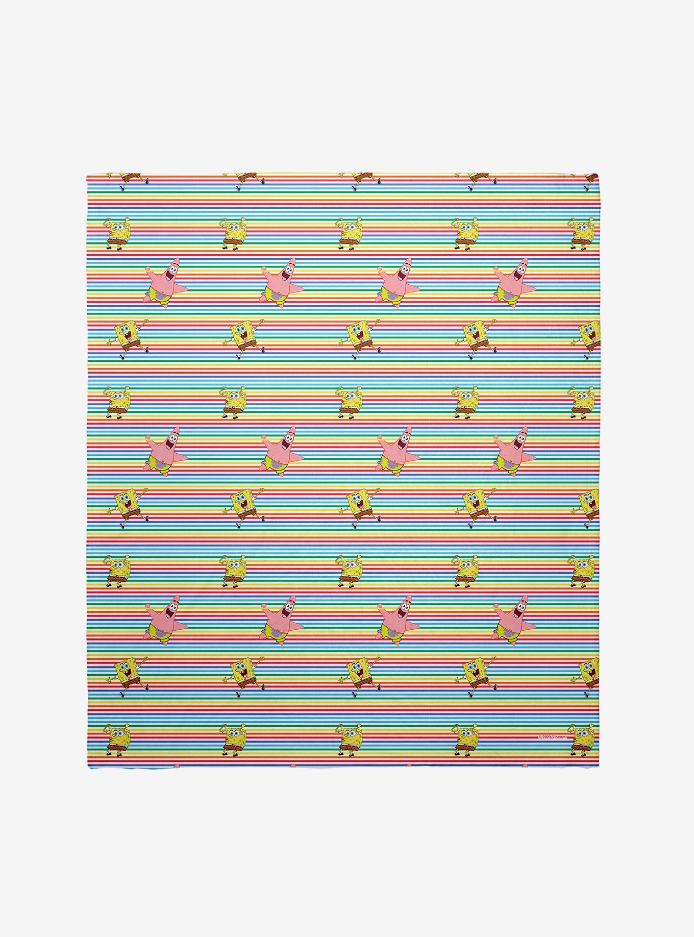 SpongeBob SquarePants Rainbow Lines Throw Blanket, , hi-res