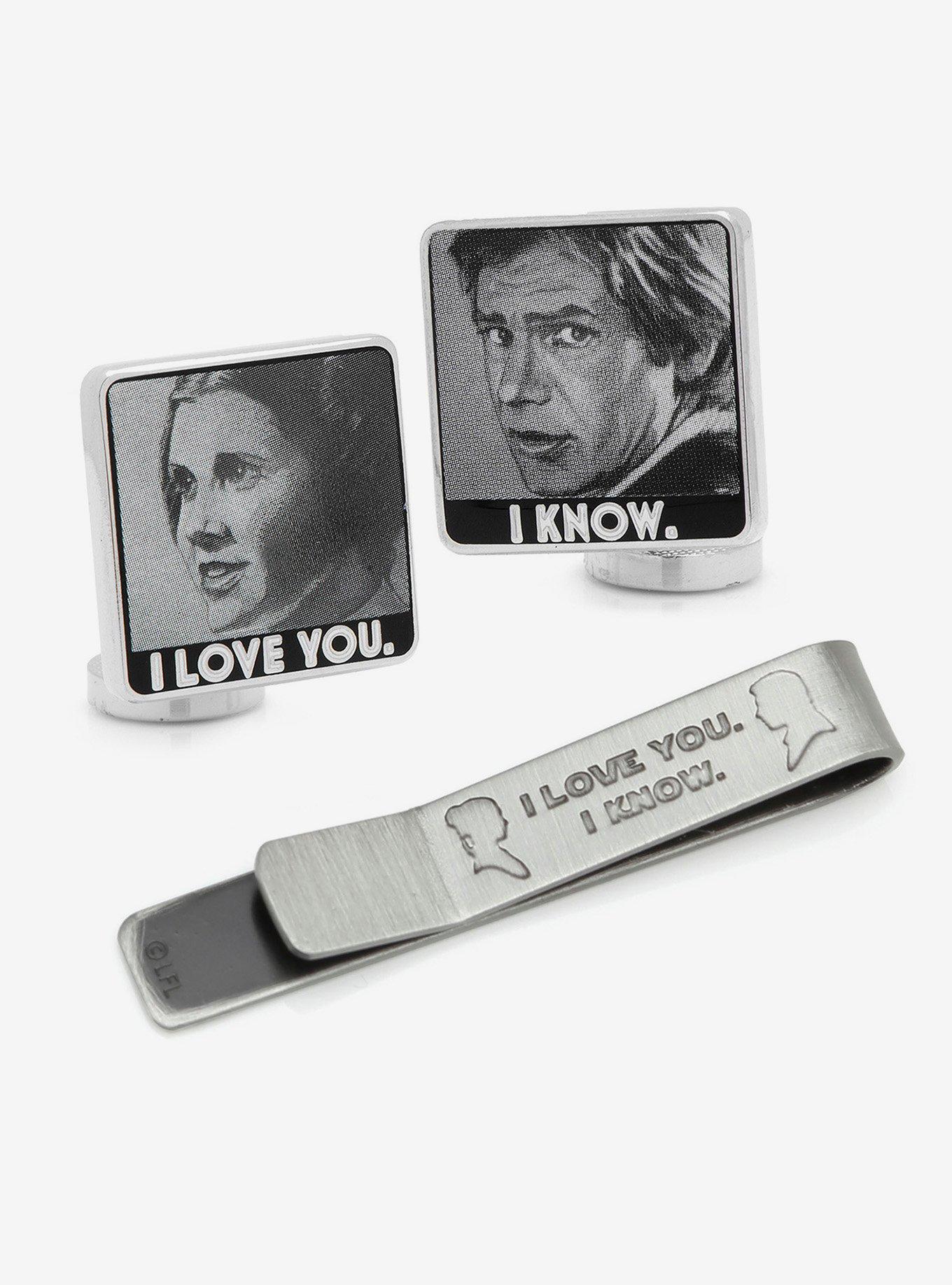 Star Wars "I Love You I Know" Cufflinks and Tie Bar Set, , hi-res