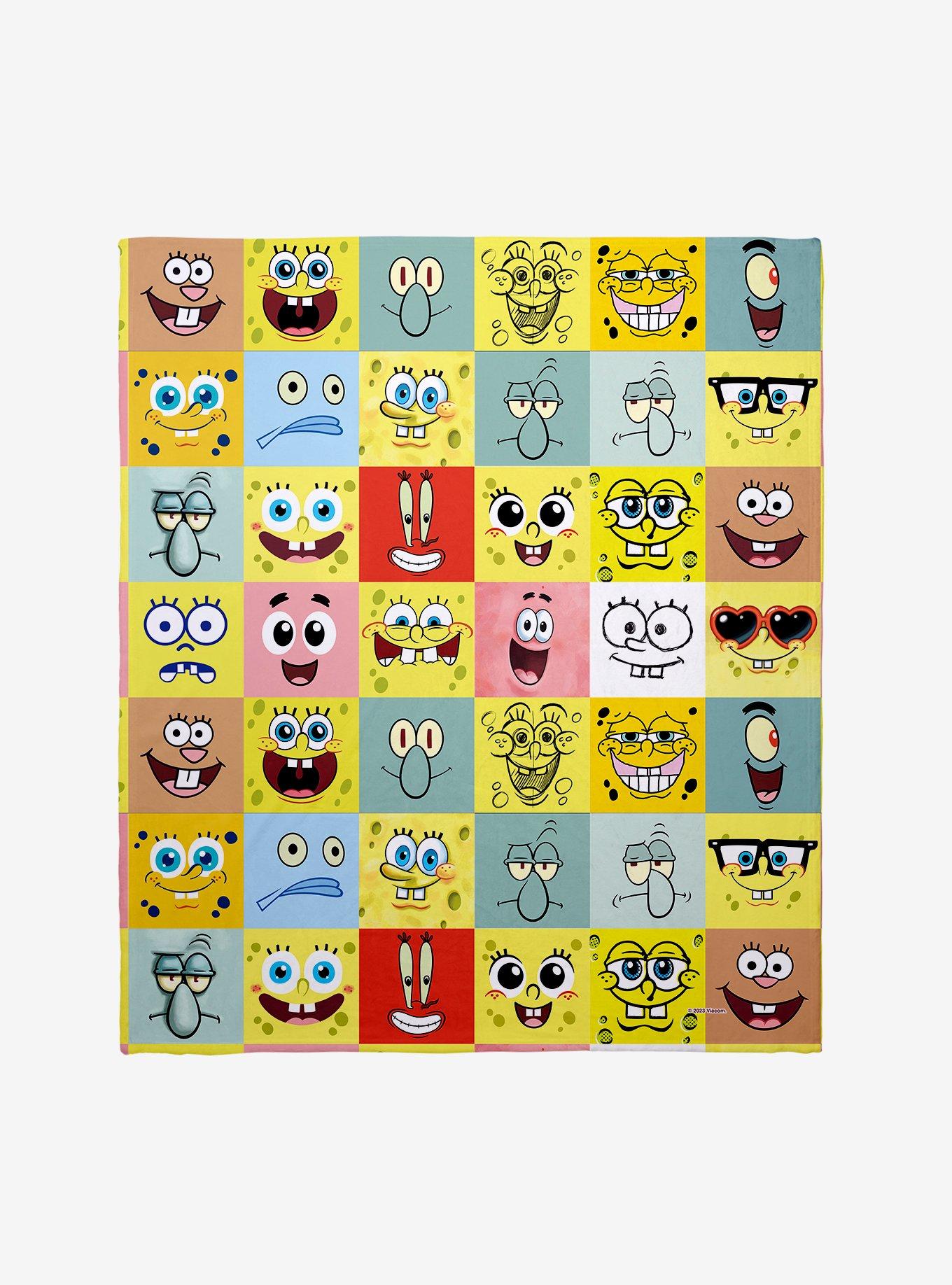 SpongeBob SquarePants Bikini Bottom Faces Throw Blanket, , hi-res