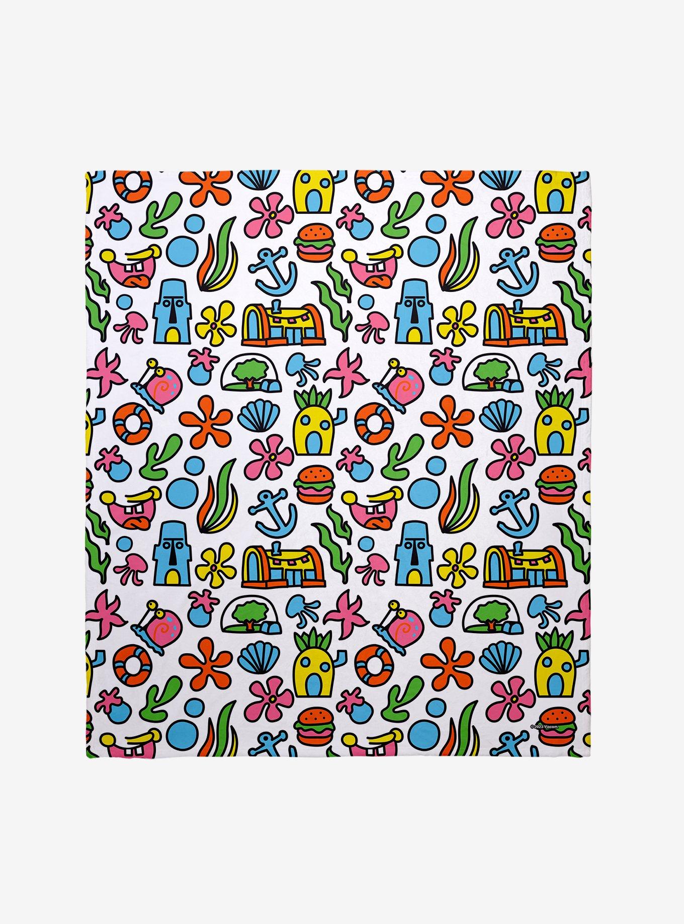 SpongeBob SquarePants Bikini Bottom Buildings Throw Blanket, , hi-res