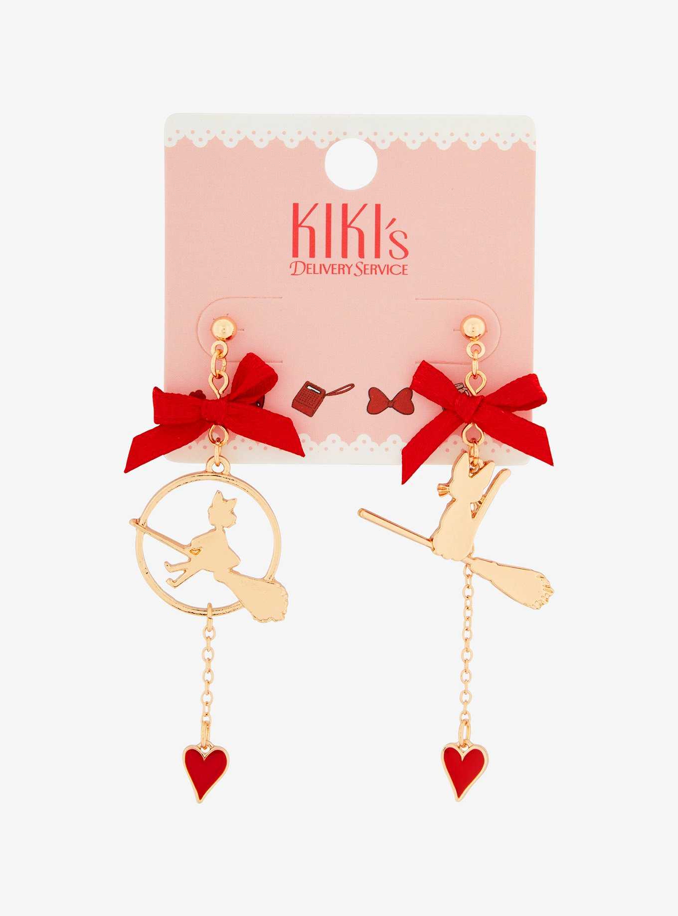 Studio Ghibli Kiki's Delivery Service Silhouette Mix Matched Earrings — BoxLunch Exclusive, , hi-res