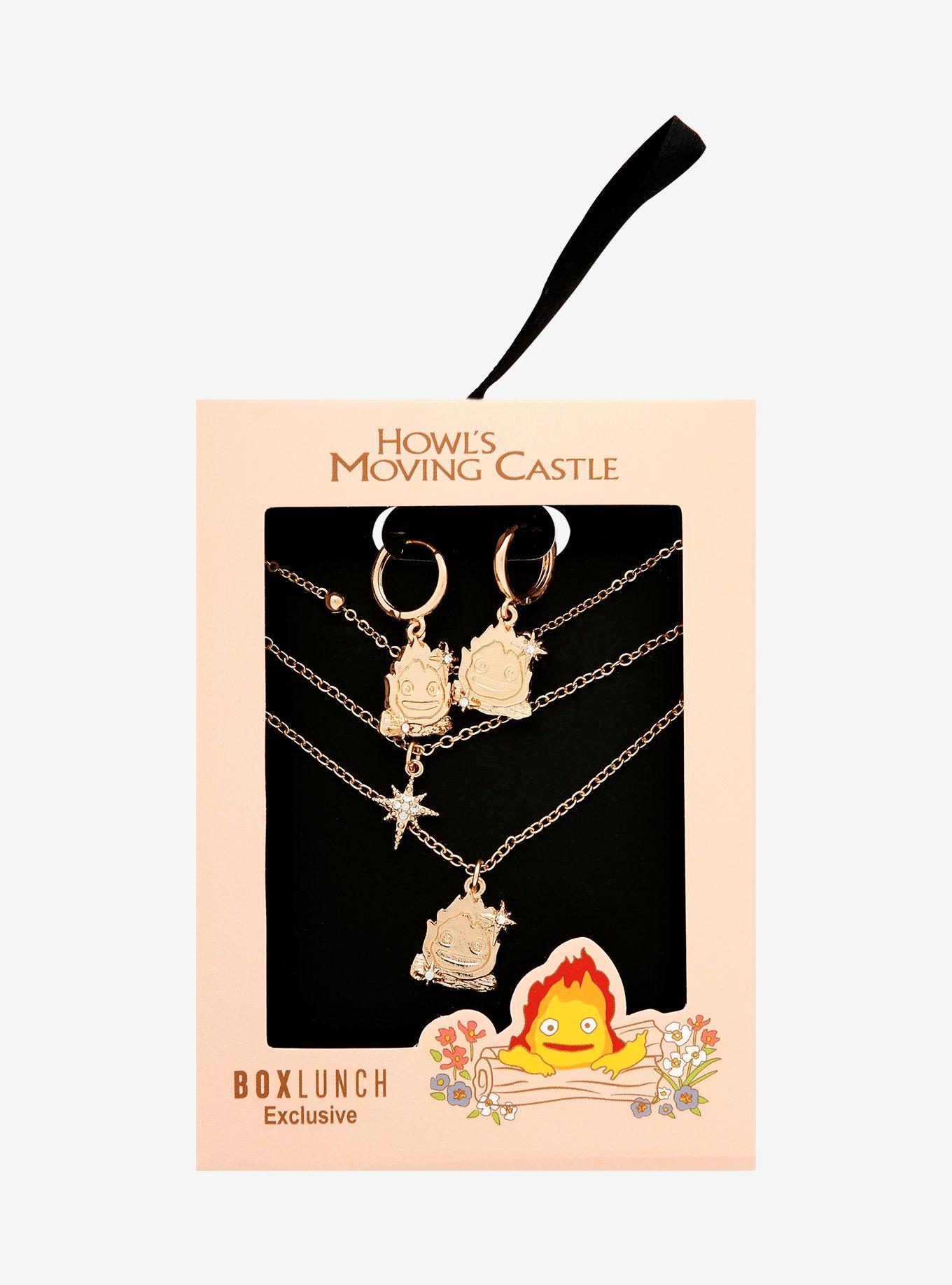 Studio Ghibli Howl's Moving Castle Calcifer Earring & Necklace Set - BoxLunch Exclusive