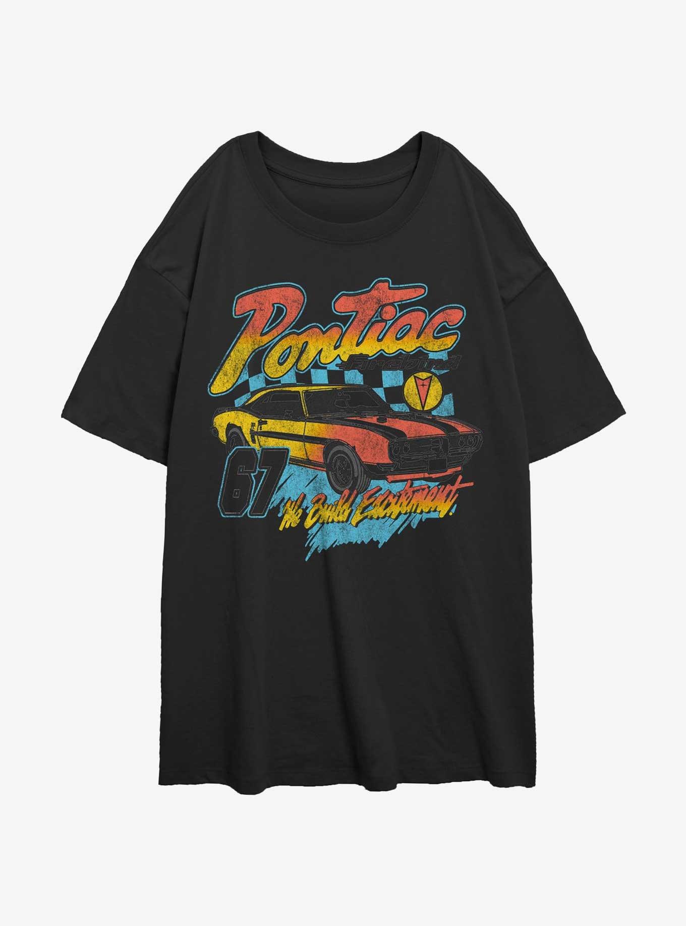 General Motors Vintage Pontiac Girls Oversized T-Shirt, BLACK, hi-res
