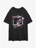 MTV Planet Logo Girls Oversized T-Shirt, BLACK, hi-res