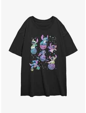 Disney Lilo & Stitch Planetary Stitch Girls Oversized T-Shirt, , hi-res