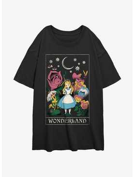Disney Alice in Wonderland Cosmic Flowers Girls Oversized T-Shirt, , hi-res