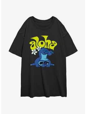 Disney Lilo & Stitch Aloha Stitch Girls Oversized T-Shirt, , hi-res